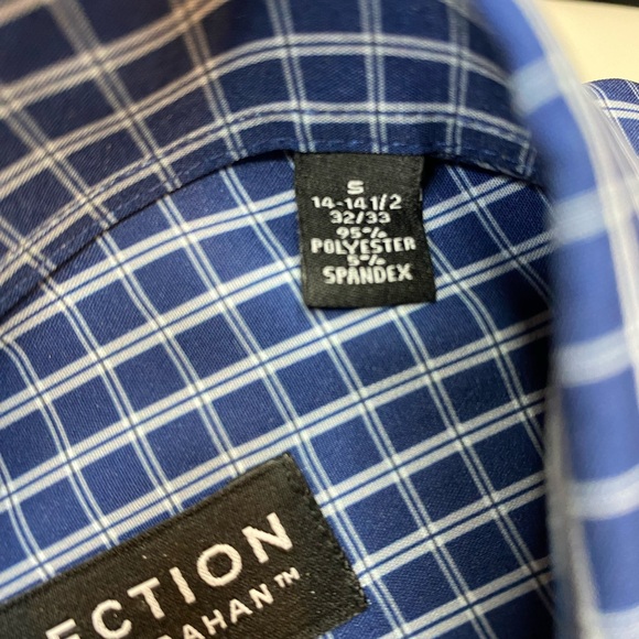 NWT COLLECTION by MICHAEL STRAHAN DRESS SHIRT Blue &White 14 14 1/2 - 32/33 - Picture 2 of 3